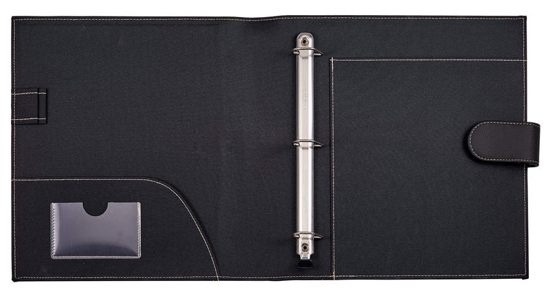 It's Academic Executive Faux Leather Portfolio Folder, Black - Image 3